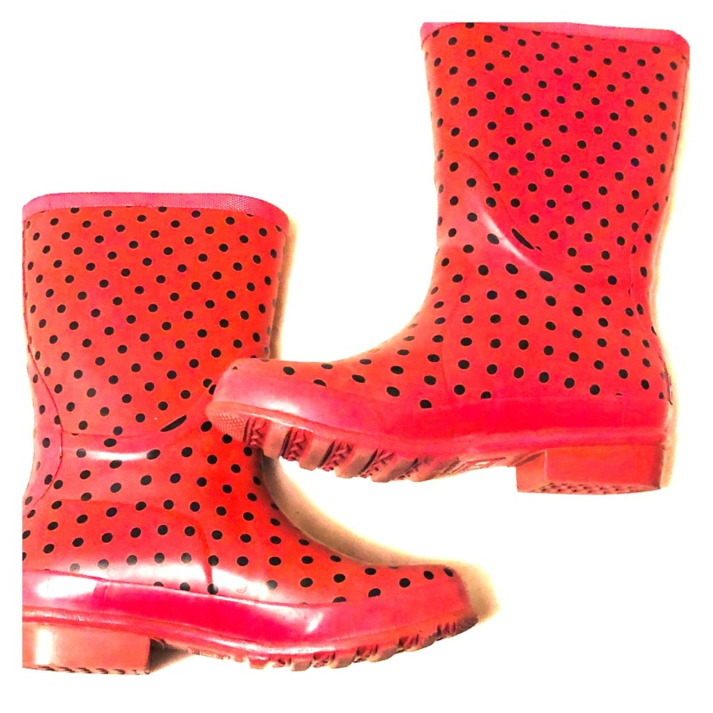 LL BEAN WELLIES RAINBOOTS SIZE 6